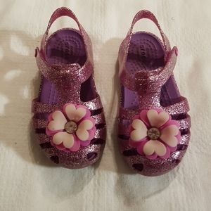 Crocs little girl sandals size 8